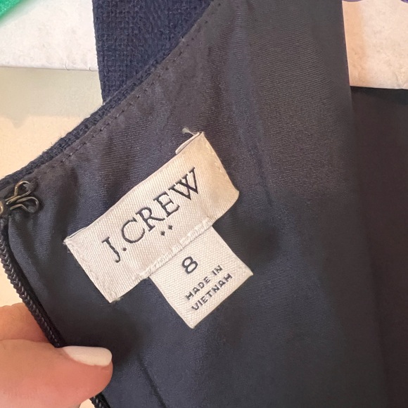Jcrew Button Tab Navy Blue Dress - Picture 4 of 6